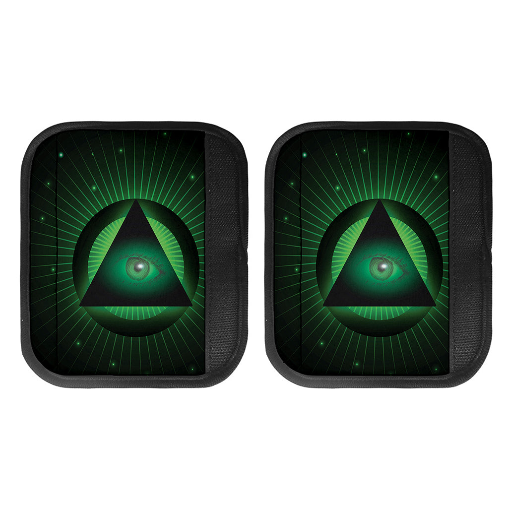 Green Masonic Eye Print Handle Covers