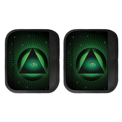 Green Masonic Eye Print Handle Covers