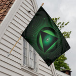 Green Masonic Eye Print House Flag