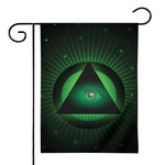 Green Masonic Eye Print House Flag