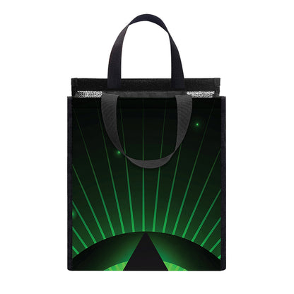 Green Masonic Eye Print Insulated Lunch Tote