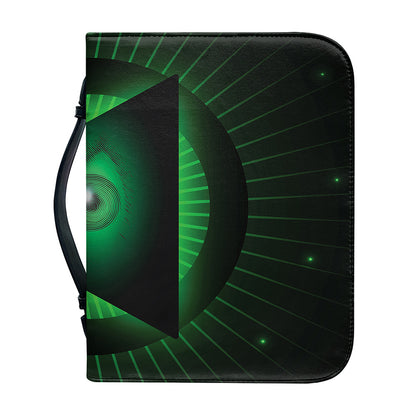 Green Masonic Eye Print Leather Bible Cover