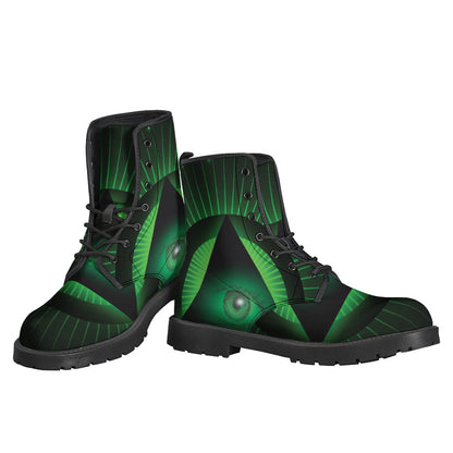Green Masonic Eye Print Backpack