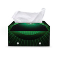 Green Masonic Eye Print Leather Tissue Box Cover