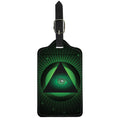 Green Masonic Eye Print Luggage Tag
