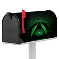 Green Masonic Eye Print Mailbox Cover