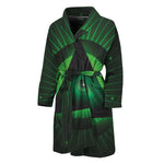 Green Masonic Eye Print Men's Bathrobe