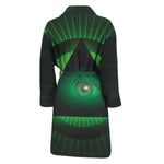 Green Masonic Eye Print Men's Bathrobe