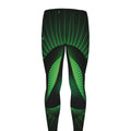 Green Masonic Eye Print Men's Leggings