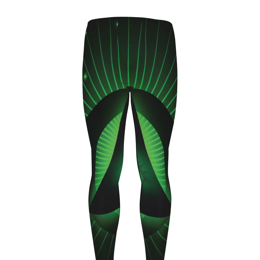 Green Masonic Eye Print Men's leggings