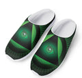 Green Masonic Eye Print Mesh Casual Shoes
