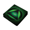 Green Masonic Eye Print Outdoor Seat Cushion Cover