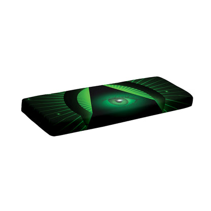 Green Masonic Eye Print Piano Keyboard Cover