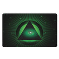 Green Masonic Eye Print Polyester Doormat