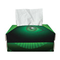 Green Masonic Eye Print Rectangle Tissue Box Cover