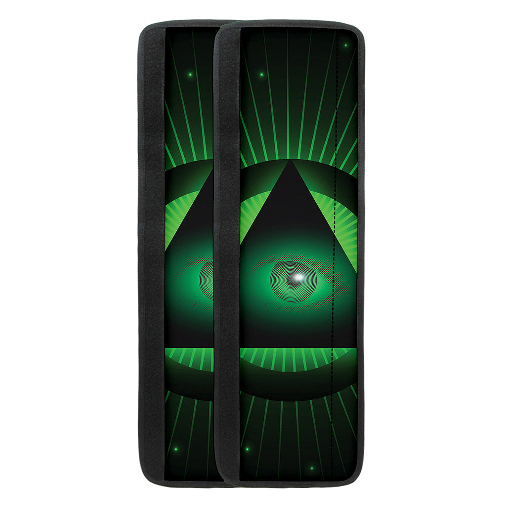 Green Masonic Eye Print Refrigerator Handle Covers