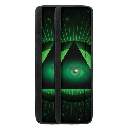 Green Masonic Eye Print Refrigerator Handle Covers