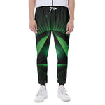 Green Masonic Eye Print Scuba Joggers