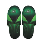 Green Masonic Eye Print Slippers