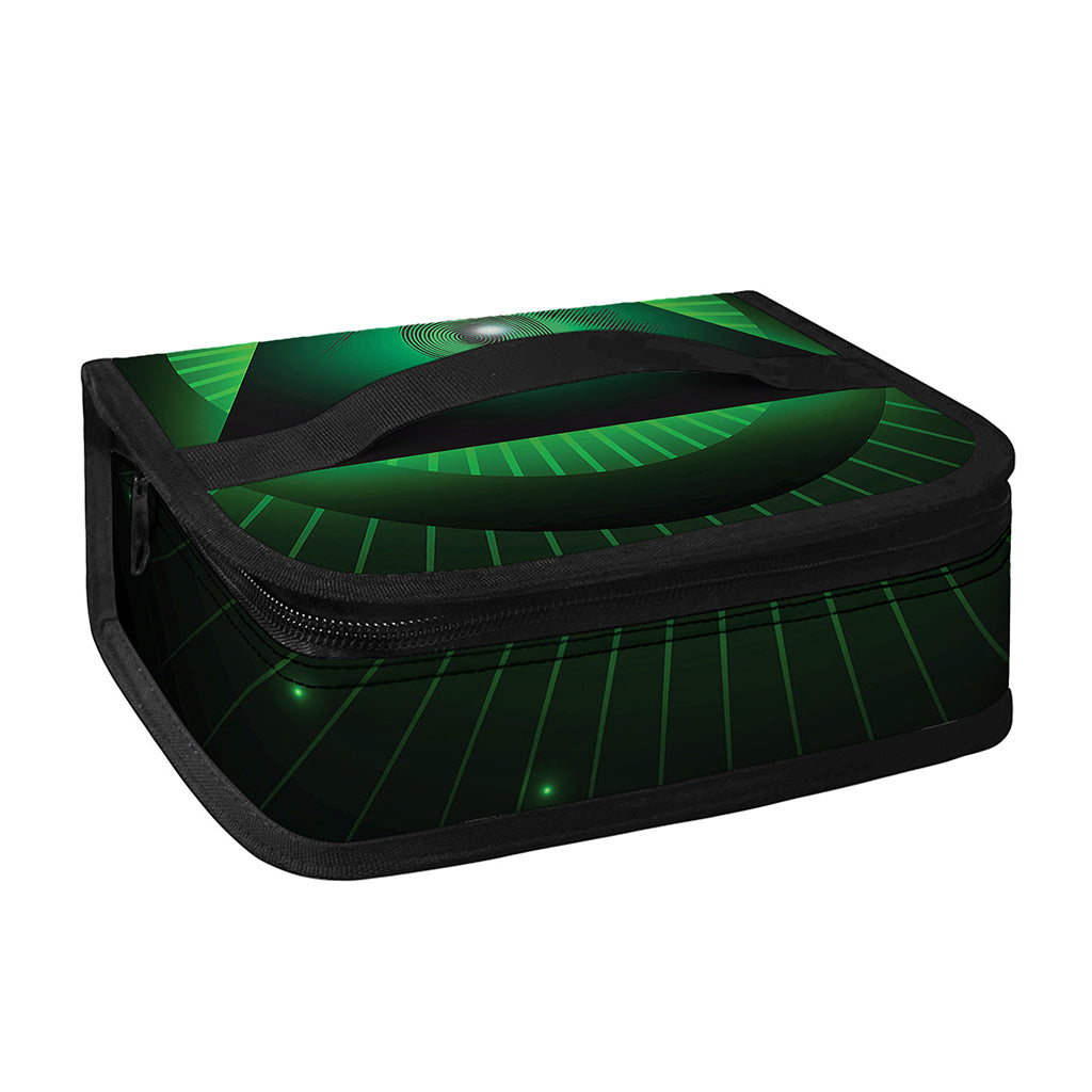 Green Masonic Eye Print Small Lunch Bag