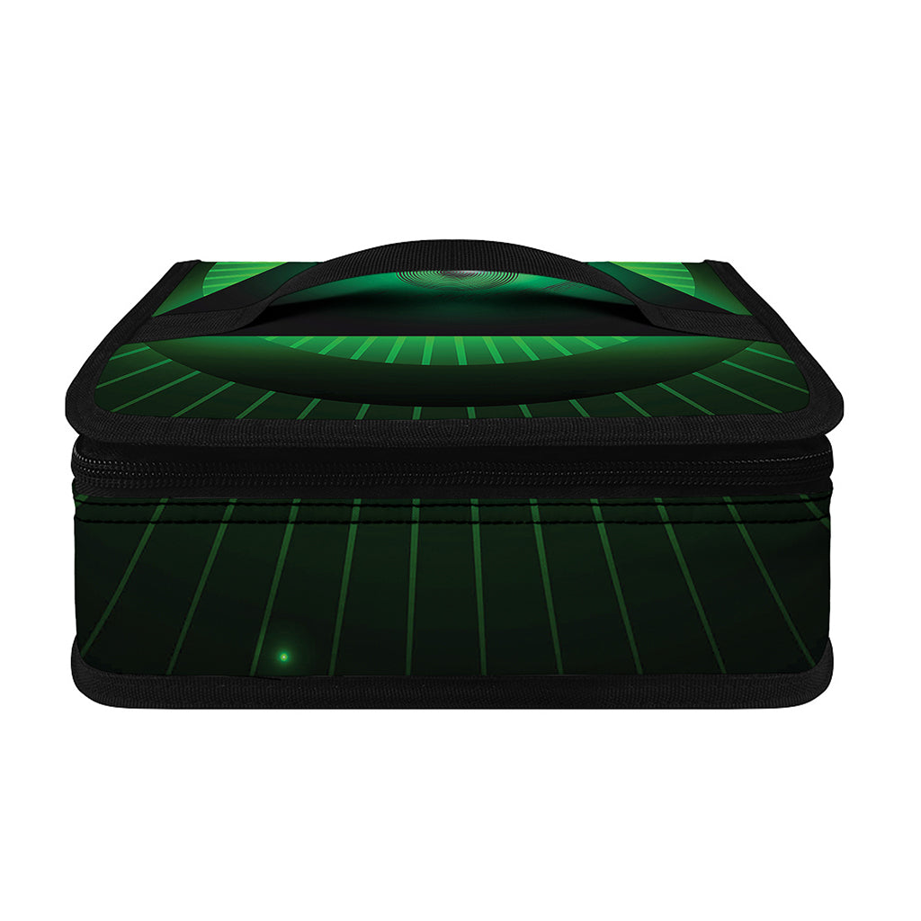 Green Masonic Eye Print Small Lunch Bag