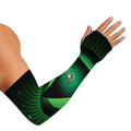 Green Masonic Eye Print Sun Protection Arm Sleeves