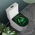 Green Masonic Eye Print Toilet Lid Cover