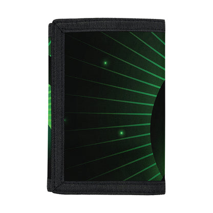 Green Masonic Eye Print Trifold Wallet