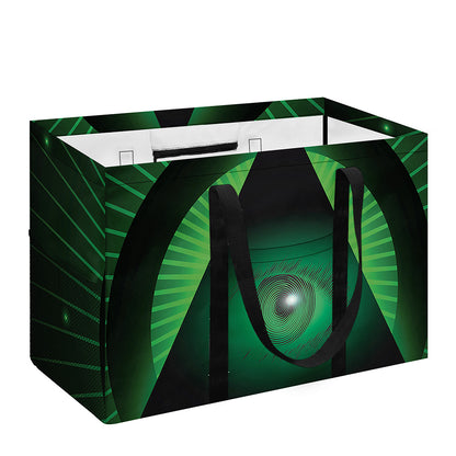 Green Masonic Eye Print Utility Tote Bag