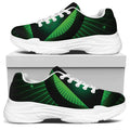 Green Masonic Eye Print White Chunky Shoes