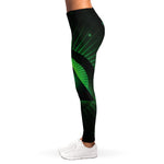 Green Masonic Eye Print Women's Leggings