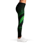 Green Masonic Eye Print Women's Leggings