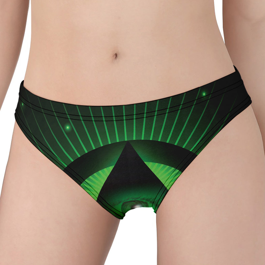 Green Masonic Eye Print Women's Panties