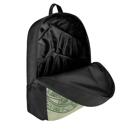 Green Maya Calendar Print 17 Inch Backpack
