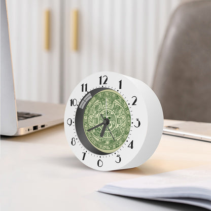 Green Maya Calendar Print Alarm Clock