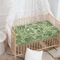 Green Maya Calendar Print Baby Crib Sheet