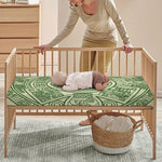 Green Maya Calendar Print Baby Crib Sheet