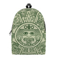 Green Maya Calendar Print School Backpack