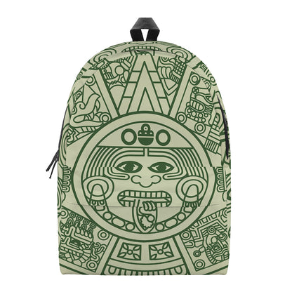 Green Maya Calendar Print Backpack