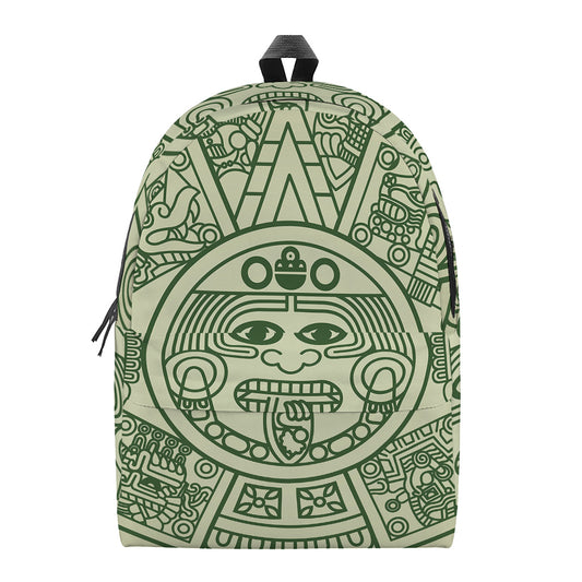 Green Maya Calendar Print Backpack