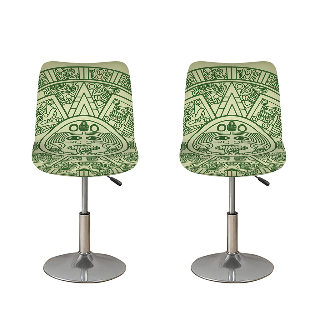 Green Maya Calendar Print Bar Stool Covers