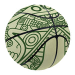 Green Maya Calendar Print Basketball