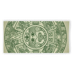 Green Maya Calendar Print Beach Towel
