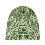 Green Maya Calendar Print Beanie