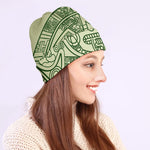 Green Maya Calendar Print Beanie