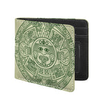 Green Maya Calendar Print Bifold Wallet