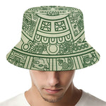 Green Maya Calendar Print Bucket Hat