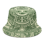 Green Maya Calendar Print Bucket Hat