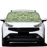 Green Maya Calendar Print Car Windshield Snow Cover