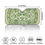 Green Maya Calendar Print Car Windshield Sun Shade